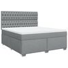 vidaXL Boxspringbett mit Matratze Hellgrau 180x200 cm Stoff