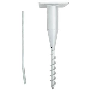 vidaXL Bodenh&uuml;lse f&uuml;r Sonnenschirm mit Stange 16x16x52 cm Stahl