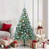 vidaXL K&uuml;nstlicher Weihnachtsbaum Gr&uuml;n 150 cm PVC und Stahl