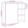 vidaXL Spiegelschrank mit LED-Beleuchtung Eichenoptik 60x13x52 cm