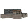 vidaXL Garten-Sofa-Set 6 stk. Grau Poly-Rattan