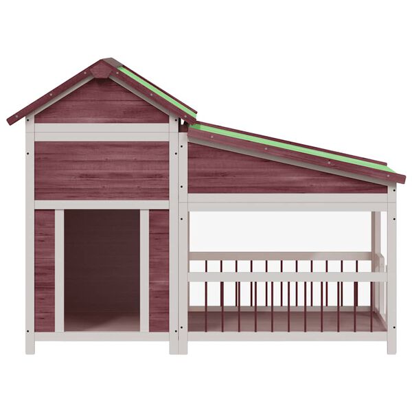 vidaXL Hundeh&uuml;tte Mokka 143x60,5x109 cm Massivholz Kiefer