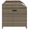 vidaXL Bank mit Stauraum Grau 100x50x52 cm Poly Rattan Akazienholz
