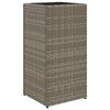 vidaXL Pflanzk&uuml;bel 2 Stk. Grau 30x30x60 cm Poly Rattan