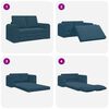 vidaXL Schlafsofa 60cm Blau Samt