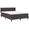 vidaXL Boxspringbett mit Matratze Dunkelbraun 200 x 140 cm Polyester