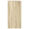 vidaXL B&uuml;cherschrank mit T&uuml;ren Sonoma-Eiche 204x37x75 cm Holzwerkstoff