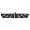 vidaXL Regenbrause Edelstahl 50x50 cm Quadrat Schwarz