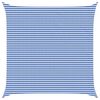 vidaXL Sonnensegel Blau und Wei&szlig; 7 x 7 m HDPE