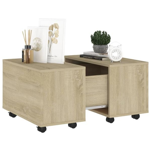 vidaXL Couchtisch Sonoma-Eiche 60x60x38 cm Holzwerkstoff