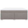 vidaXL Boxspringbett mit Matratze Taupe 180x200 cm Stoff