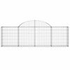 vidaXL Gabionen mit Hochbogen 20 Stk. 200x30x60/80 cm Verzinktes Eisen