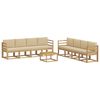 vidaXL Outdoor-Sofagarnitur 9 stk. Wei&szlig; und Beige