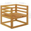 vidaXL 7-tlg. Garten-Lounge-Set mit Auflagen Creme Massivholz Akazie