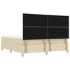 vidaXL Boxspringbett mit Matratze Creme 180 x 200 cm Stoff