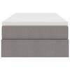 vidaXL Aufbewahrungsbett mit Matratze Taupe 90 x 200 cm Polyester
