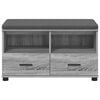 vidaXL Flurbank mit Kissen mit Speicher Graues Sonoma 80 x 38 x 46 cm