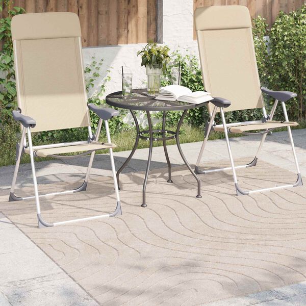 vidaXL Bereichsteppiche PALMERAS Beige 200 x 200 cm Polyester