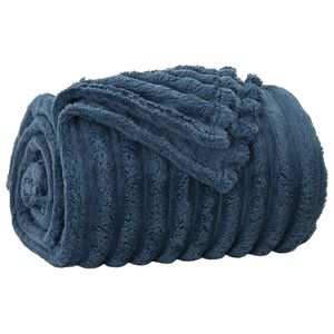 vidaXL &Uuml;berwurfdecke Marineblau 150 x 130 cm Fleece
