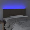 vidaXL LED Kopfteil Taupe 90x5x78/88 cm Stoff