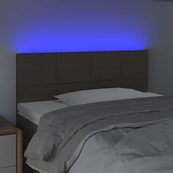 vidaXL LED Kopfteil Taupe 90x5x78/88 cm Stoff