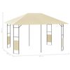 vidaXL Gartenpavillon 4x3 m Cremewei&szlig; 160 g/m&sup2;