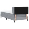 vidaXL Boxspringbett mit Matratze Hellgrau 100 x 200 cm Stoff