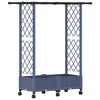 vidaXL Hochbeet mit Rankgitter und Dach Grau 122,5 x 40 x 127 cm PP