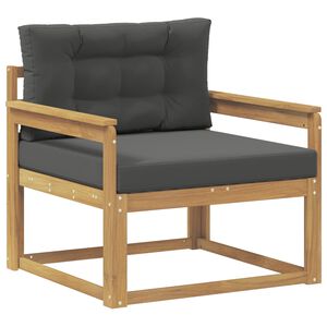 vidaXL Outdoor Mittelsofa Polyester Wei&szlig;