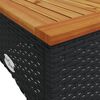 vidaXL 3-tlg. Garten-Sofagarnitur mit Kissen Schwarz Poly Rattan