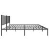 vidaXL Bettgestell mit Kopfteil Metall Schwarz 183x213 cm