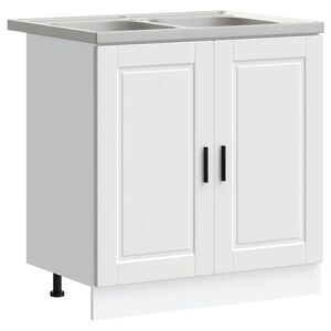 vidaXL Waschbecken-Unterschrank Porto 2 Stk. Wei&szlig; 80 x 46 x 81.5 cm