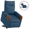 vidaXL Relaxsessel mit Aufstehhilfe Elektrisch Blau Stoff