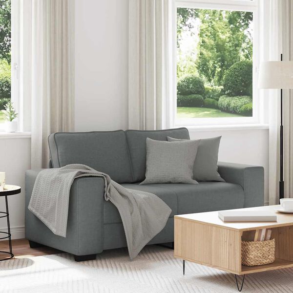 vidaXL 2-Sitzer-Sofa Dunkelgrau 160x77x82 cm Stoff