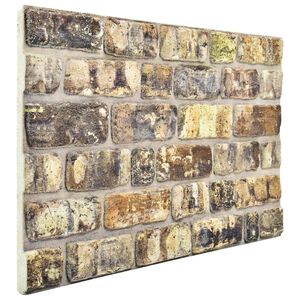 vidaXL Wandpaneele 10 pcs Mehrfarbig 100 x 50 cm EPS-Schaum