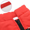 vidaXL Hundemantel mit Geschirr Rot L28 Fleece und Polyester