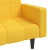 vidaXL Schlafsofa 2-Sitzer mit 2 Kissen Gelb Stoff