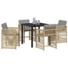 vidaXL Garten Essgruppe 5 pcs Beige Poly-Rattan