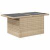 vidaXL 6-tlg. Garten-Sofagarnitur mit Kissen Beige Poly Rattan