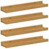 vidaXL Wandregal mit Regal 4 pcs Beige 40 x 9 x 3 cm Holzwerkstoff