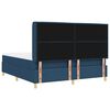 vidaXL Boxspringbett mit Matratze mit Kopfteil Blau 180 x 200 cm Stoff