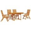 vidaXL Garten Essgruppe 5 pcs Braun Akazie Massivholz