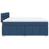 vidaXL Boxspringbett mit Matratze Blau 180x200 cm Stoff