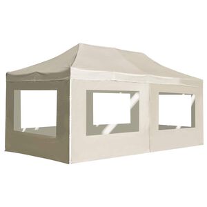 vidaXL Profi-Partyzelt Faltbar mit W&auml;nden Aluminium 6&times;3m Creme