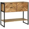vidaXL Konsolentisch Braun 90 x 35 x 80 cm Massivholz Akazie
