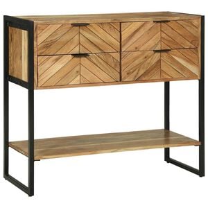 vidaXL Konsolentisch Braun 90 x 35 x 80 cm Massivholz Akazie