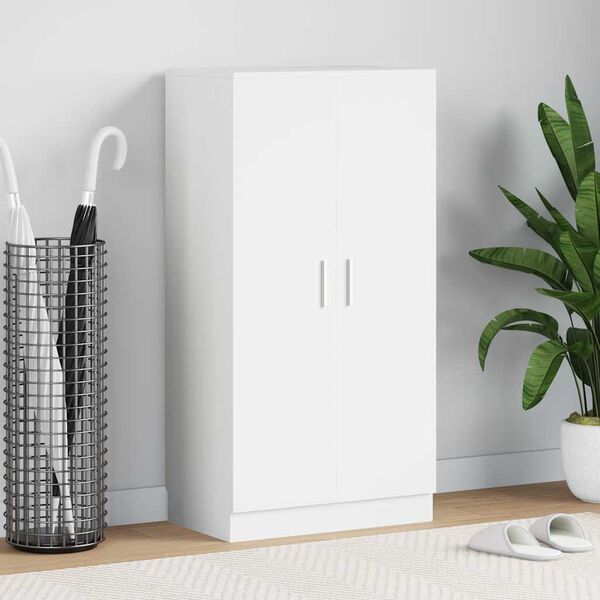 vidaXL Schuhschrank mit 7 F&auml;chern Wei&szlig;