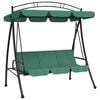 vidaXL Hollywoodschaukel mit Dach Gr&uuml;n 198 cm Stoff und Stahl