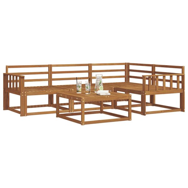 vidaXL Outdoor-Sofagarnitur 5 pcs Natur Massivholz Akazie