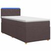vidaXL Boxspringbett mit Matratze Dunkelbraun 80 x 200 cm Stoff